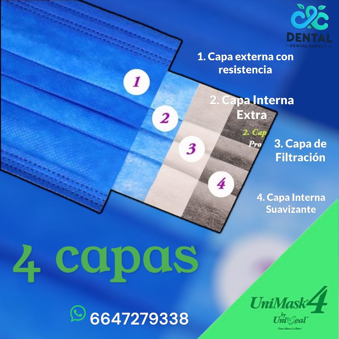 Cubrebocas Uniseal tetracapa negro