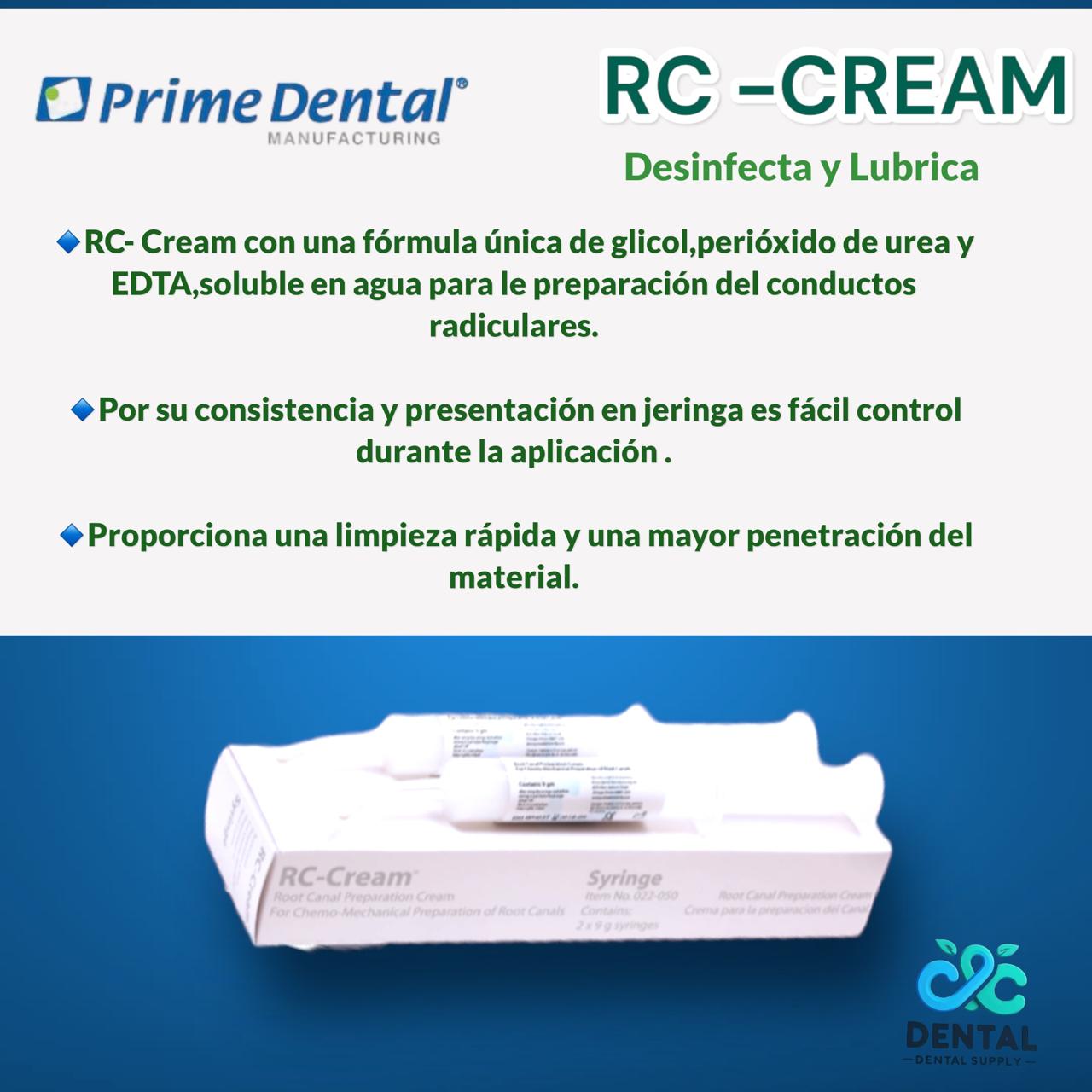 RC-CREAM® Preparación de los conductos radiculares Prime-Dent®