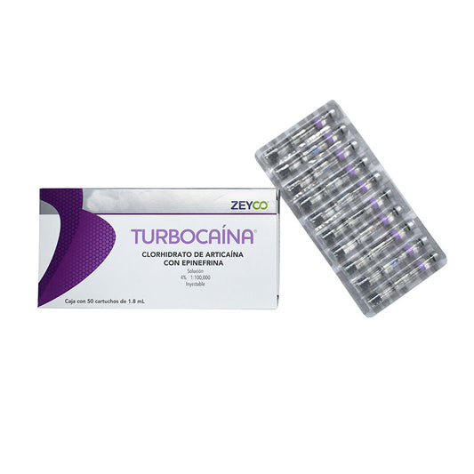 Anestesia Turbocaina Zeyco, Articaina al 4% c/Epinefrina